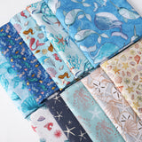 Pure Cotton Organic Cartoon Ocean Pattern Clothing Diy Fabric