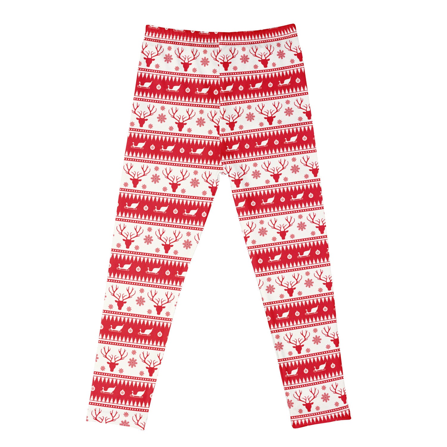 Padded Brushed Fleece Christmas Print Sports Trousers