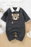 Standing Collar Baby Bear Knitted Sweater