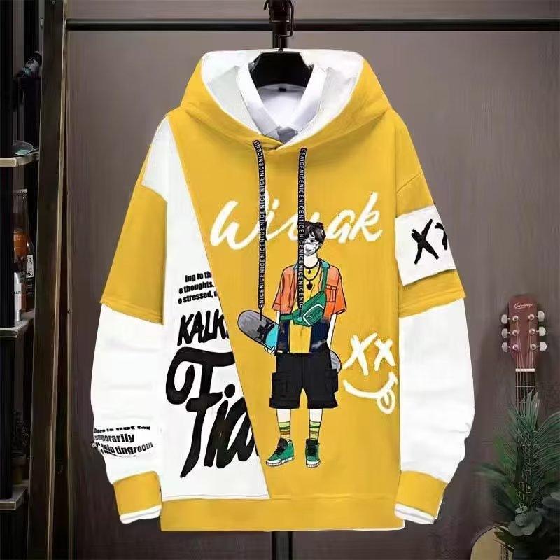 Men's Fashion Casual Printing Hooded Sweater - Nioor