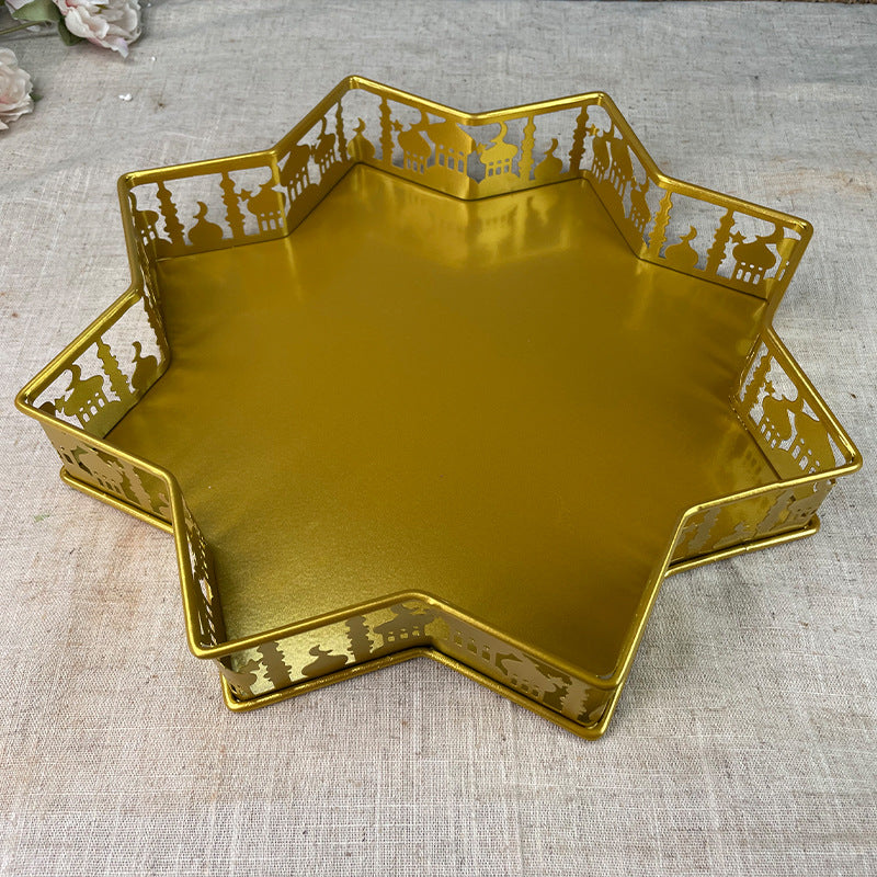 European-style Dessert Table Two-tier Ramadan Iron Castle Tray