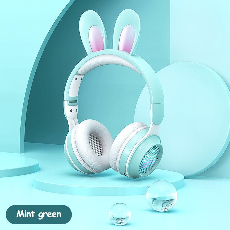 Rabbit Ear Headphones Wireless Luminous Extendable Wheat Headphones - Nioor