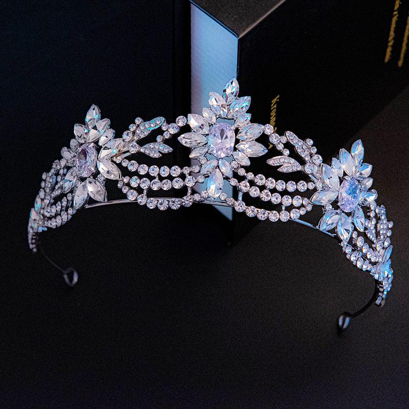 New European And American 3A Zirconia Bridal Wedding Crown - Nioor