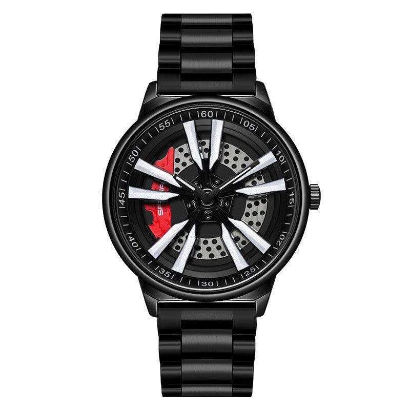 Men's Creative Cool Dial Rotating Wheel Quartz Watch - Nioor