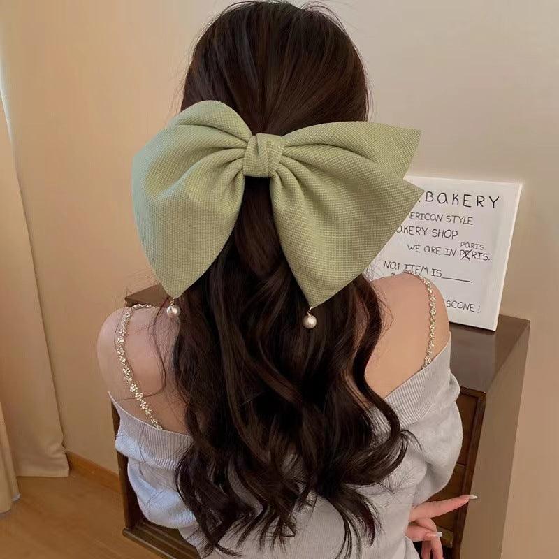 New Large Bow Barrettes Spring Clip For Women - Nioor