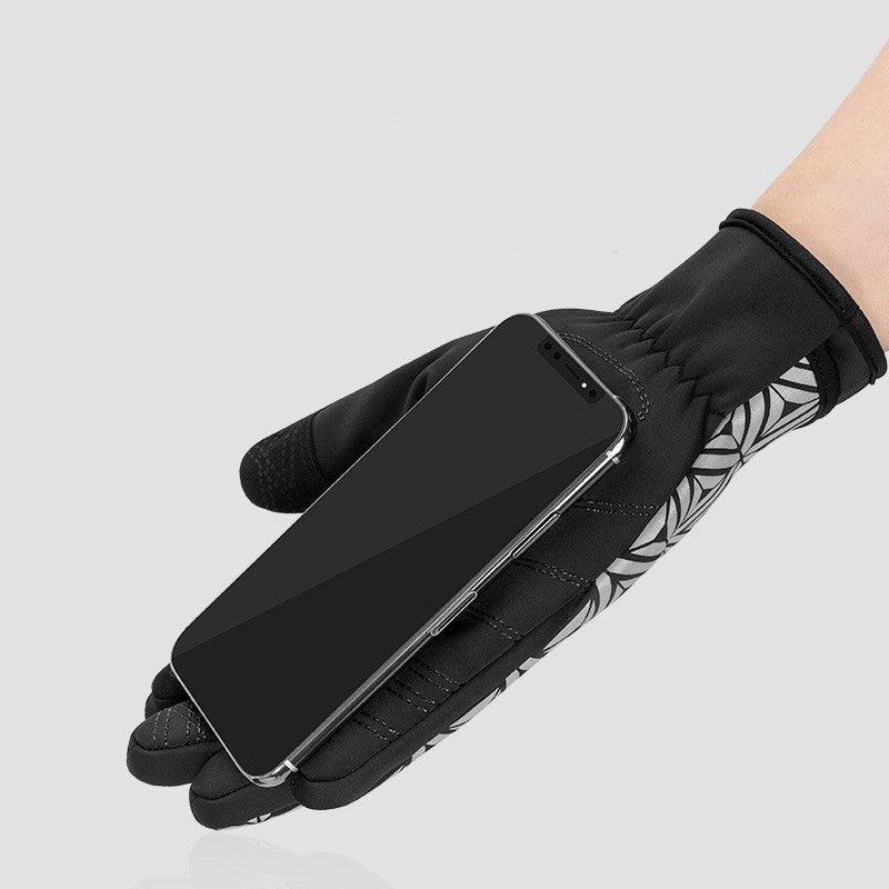 Men's Fashionable Warm Fleece Touch Screen Riding Gloves - Nioor