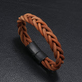 Simple Fashion Leather Cord Bracelet Men's Alloy