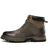 Winter Leather Martin Boots Men's Shoes High Top British - Nioor