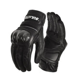 Men's And Women's Motorcycle Sheepskin Riding Full Finger Gloves - Nioor