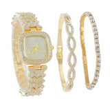 Women's Square Diamond Bracelet Fashion Quartz Watch - Nioor