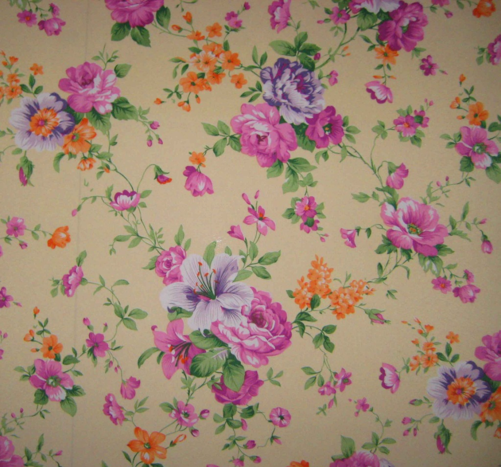 Four-color Peony Peach Skin Printed Polyester Fabric
