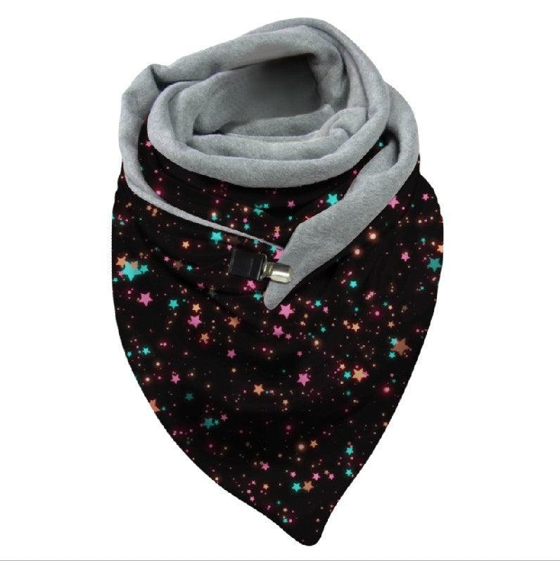 Versatile Thickened Simple Warm Shawl Fashionable Printed Scarf - Nioor