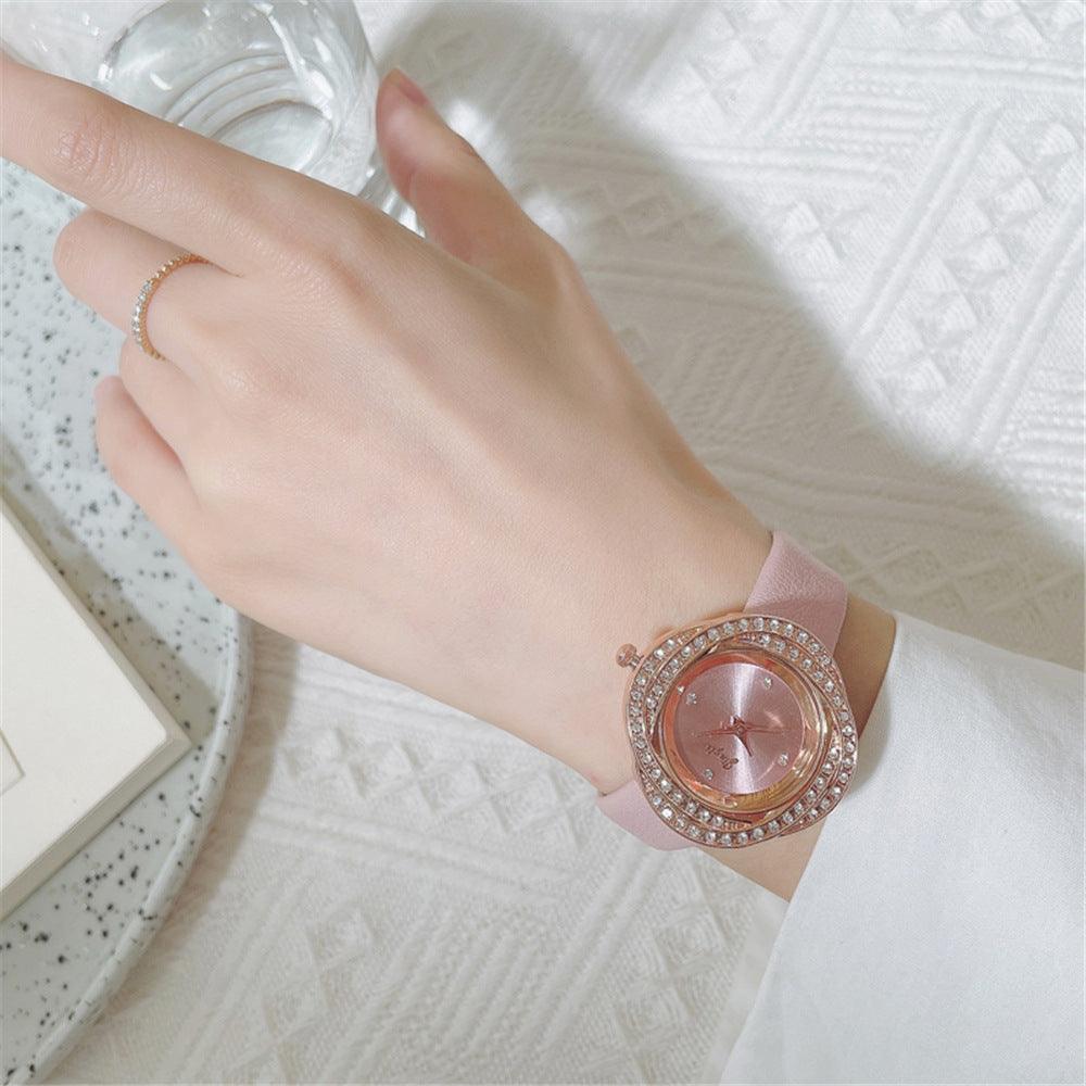 Women's Quartz Watch With Diamond Dial - Nioor