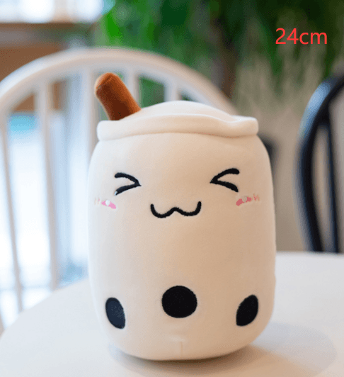 Cute Fruit Drink Plush Stuffed Soft Strawberry Milk Tea Plush Boba Tea Cup Toy Bubble Tea Pillow Cushion Kids Gift - Nioor