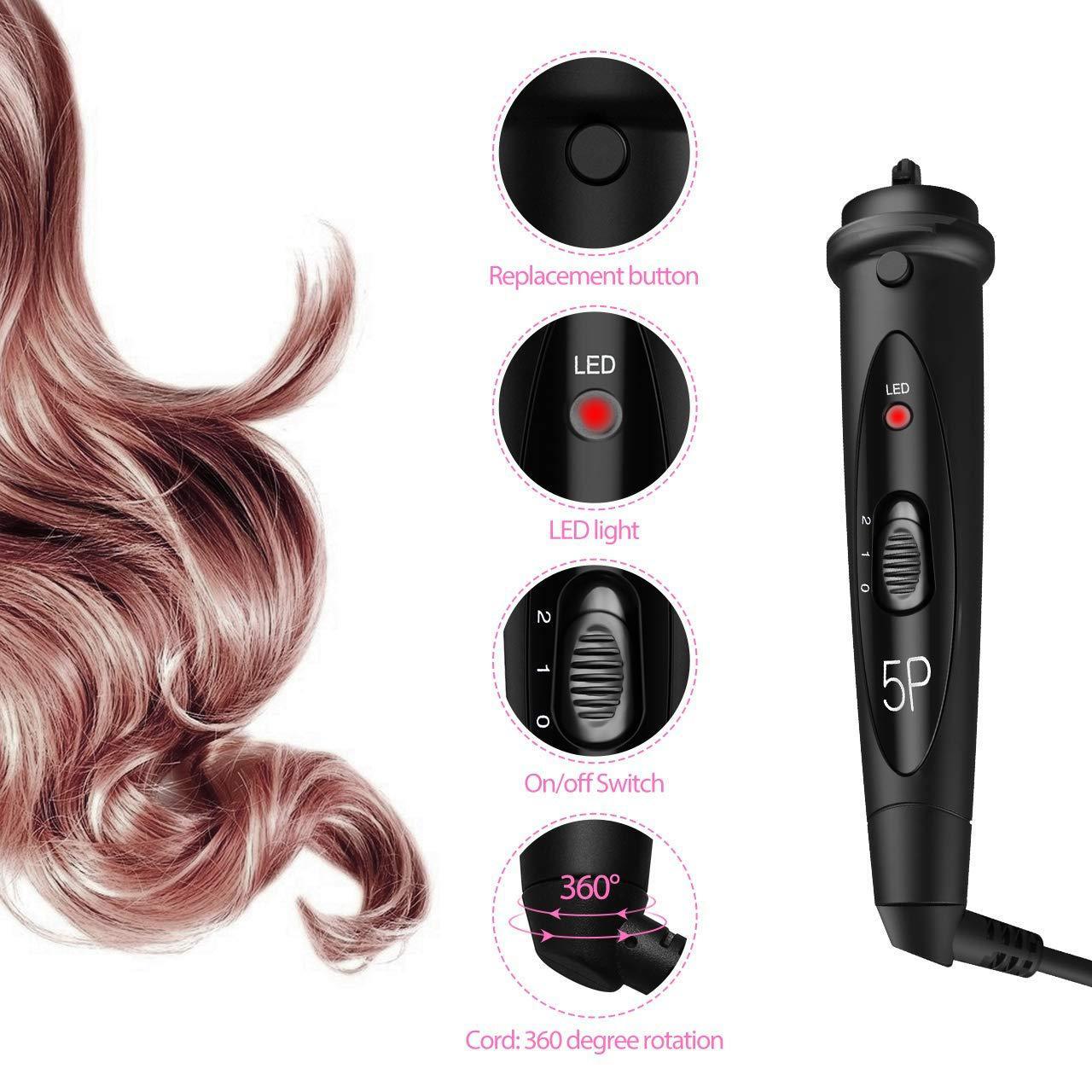 5p Ceramic Hair Curler Hair Care Straight Hair Pull Straight Clip Electric Hair Hair Curler - Nioor