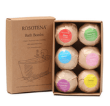 6 pcs Organic Bath Bombs Bubble Bath Mint Lavender Rose Flavor - Nioor