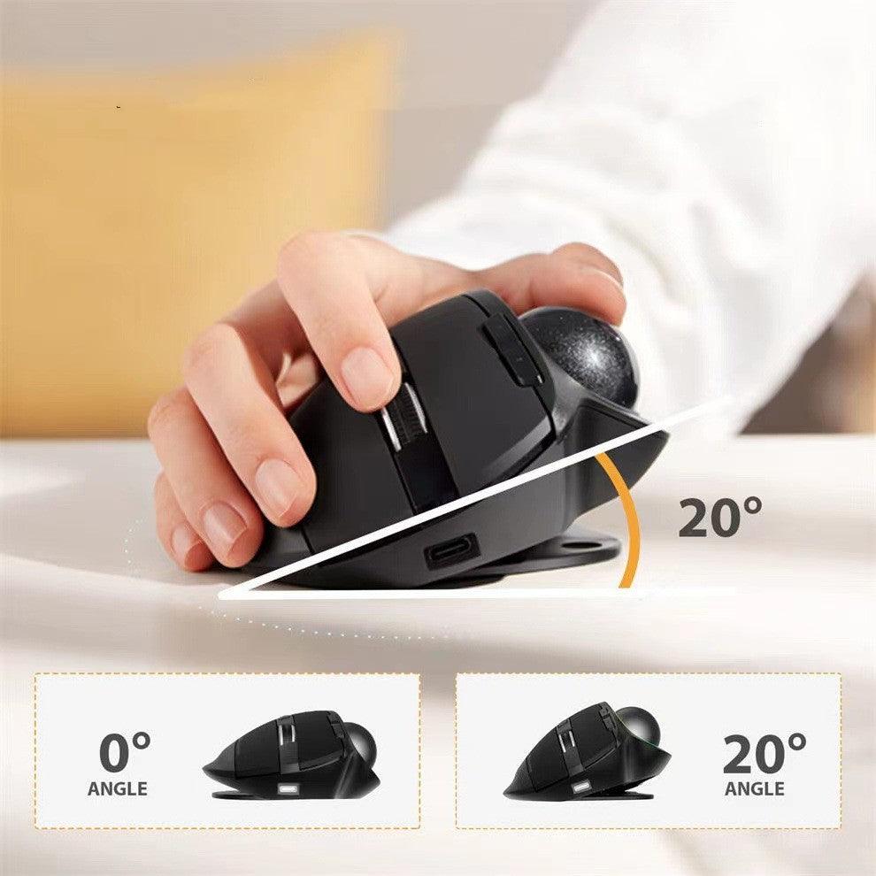 Wireless Trackball Mouse Rechargeable 2.4G Bluetooth Dual-mode Luminous Mouse - Nioor