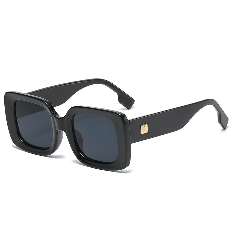 New Retro Square Large Frame Sunglasses Men And Women Trendy