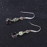 Fashionable Elegant Natural Gemstone Earrings S925 Silver - Nioor