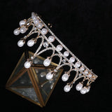 Crown Rhinestone Pearl Baroque Headwear - Nioor