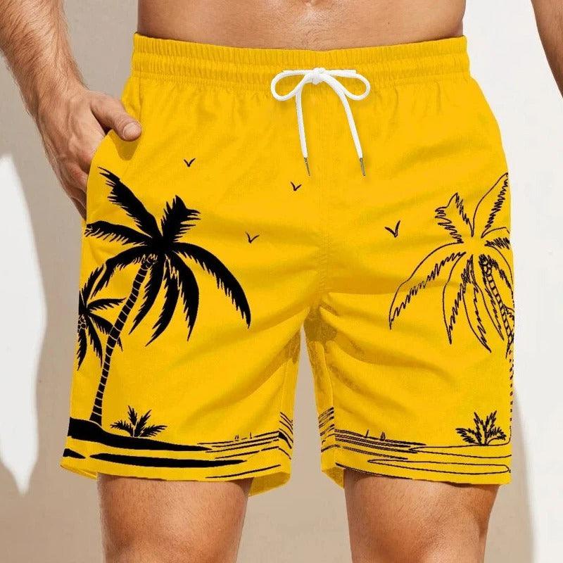 European And American Men's Loose Beach Pants 3D Printed Pattern - Nioor