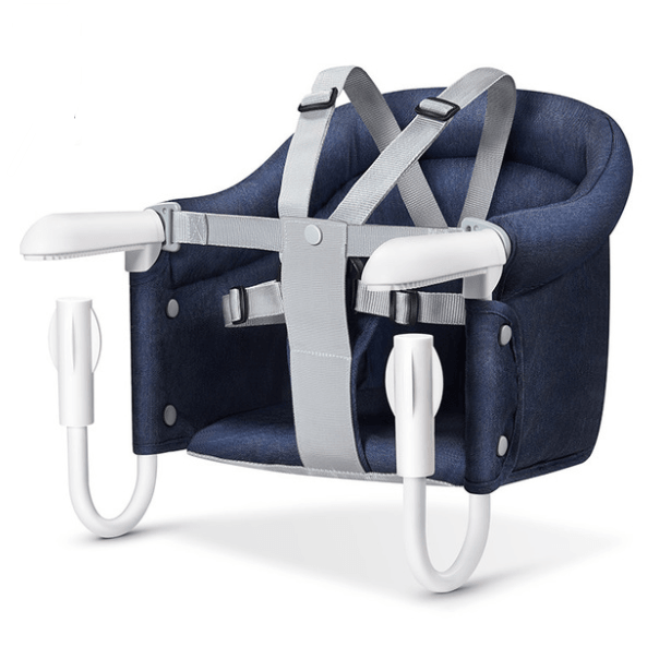 Portable Foldable Baby Highchair Safety Belt Infant Feeding Chair Booster Seat Harness Dinner Lunch Washable Hook-on Chair - Nioor