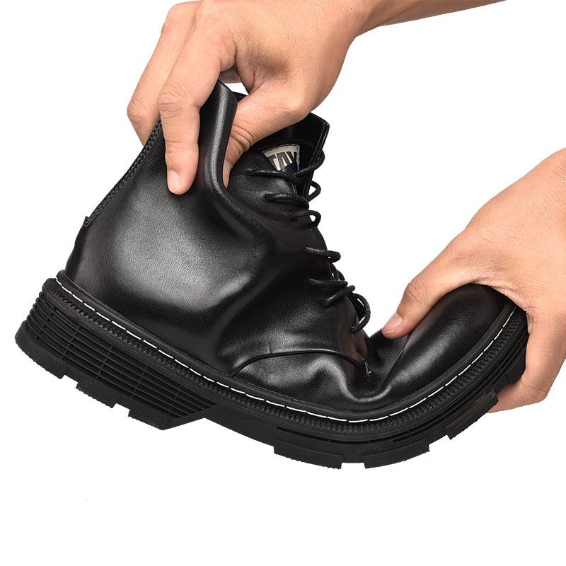 Fashion Zipper Tooling Boots Outdoor Leisure Platform - Nioor