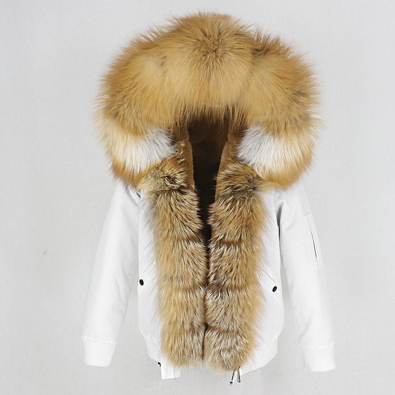 Parka Thick Raccoon Fur Liner Jacket Fur - Nioor