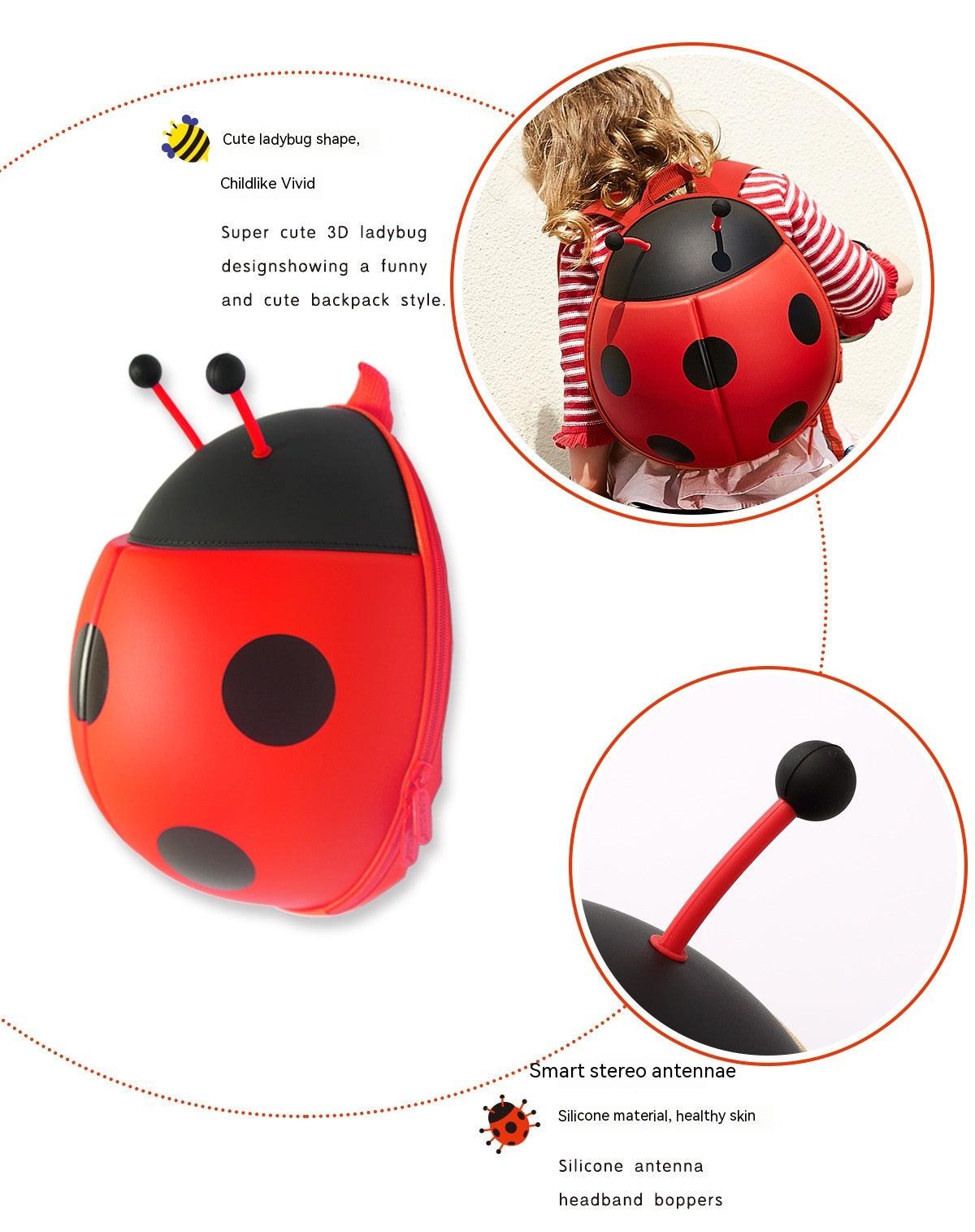 Cute Ladybug Backpack Children's Schoolbag Cartoon - Nioor