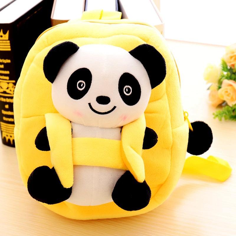 Cartoon panda plush children's school bag - Nioor