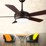 American Simple Light Luxury Home Wood Leaf Fan - Nioor