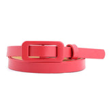 Solid Color Women's Nude Pu Small Belt - Nioor