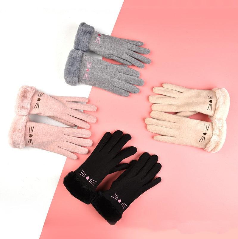 Women's Winter Fleece-lined Thermal Touch Screen Gloves - Nioor