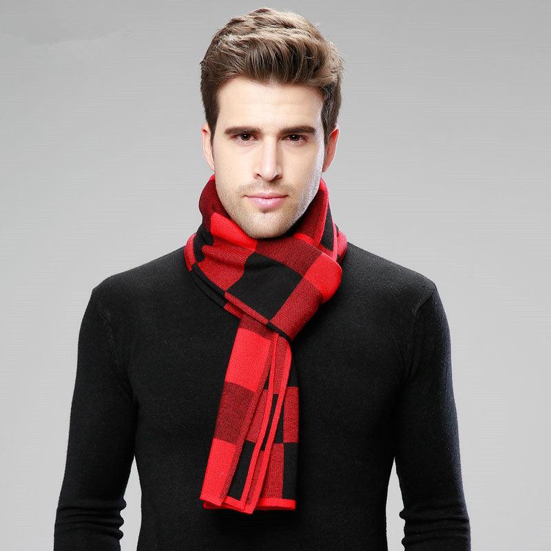 Classic And Fashionable British Checked Cashmere Scarf For Men's Warmth - Nioor