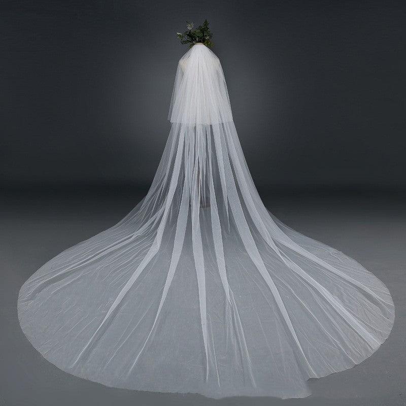 Bridal Wedding Veil Widened Tail - Nioor