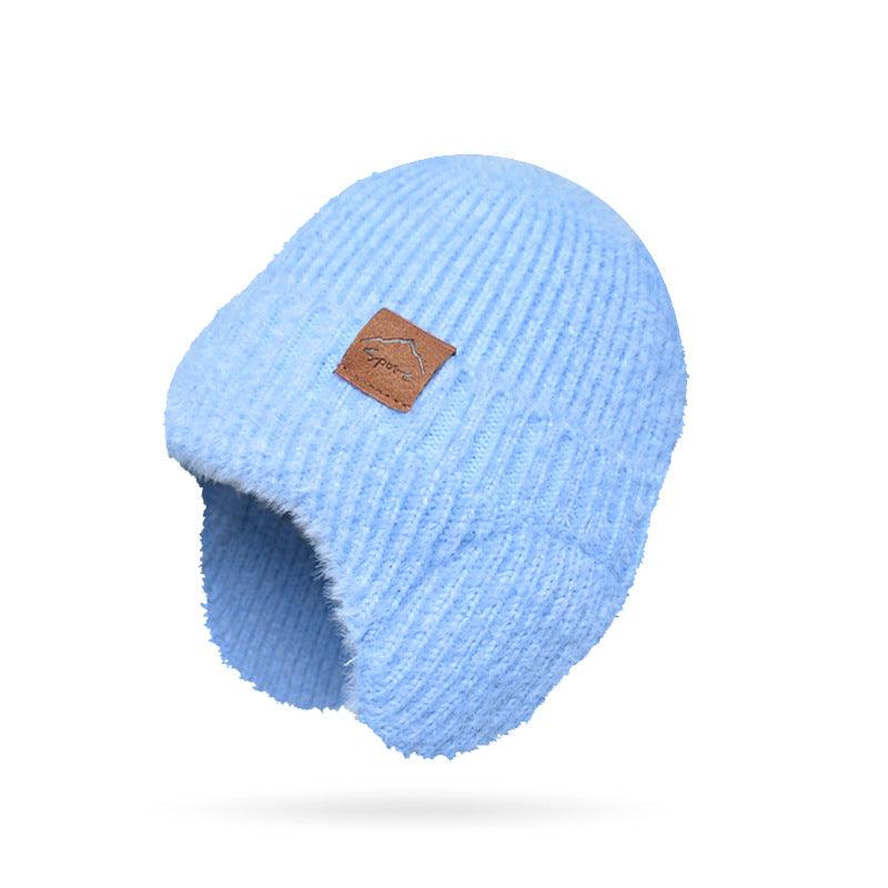 Winter Warm Plush Knitted Cold-proof Earflaps Slipover Hat - Nioor