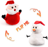 Santa Plush Snowman Plush Toy Reversible Christmas Santa Claus Double Side Stuffed Plushie Soft Doll New Year Birthday Gift for Kids Amazon Platform Banned - Nioor