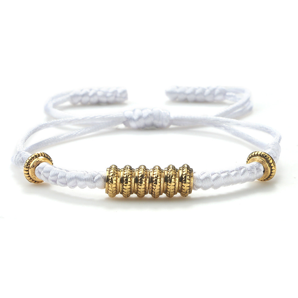 Gold And Silver Round Couple Bracelet