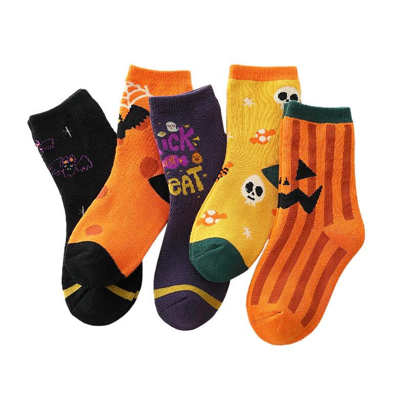 Children's Halloween Terry Mid-calf Socks - Nioor