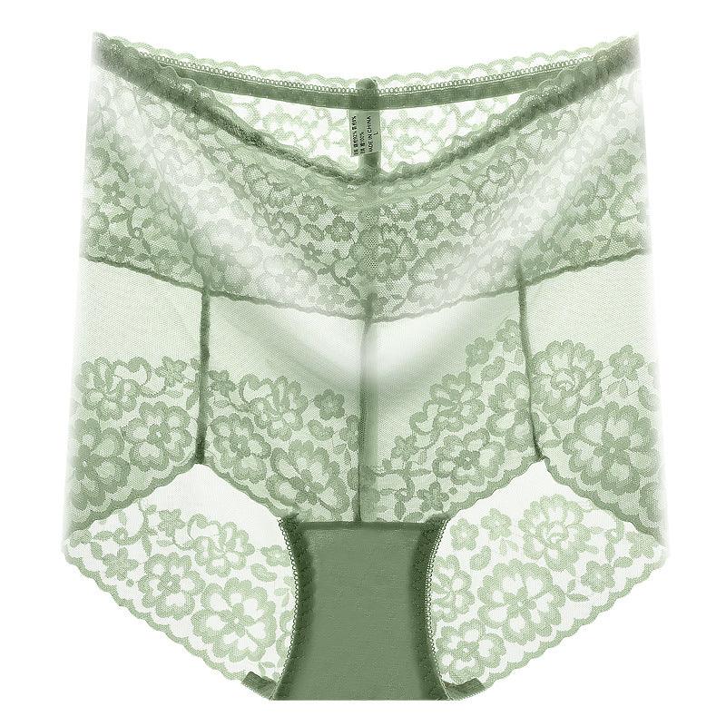 Women's Plus Size High Waist Lace Underwear - Nioor