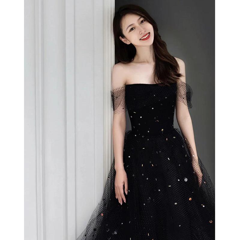 Evening Dress Women Haute Couture Black French - Nioor