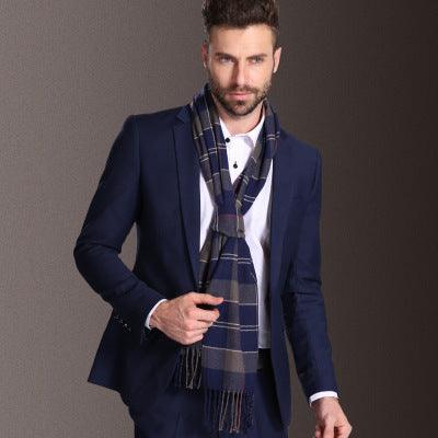 New Europe Fashion Shawl Scarves Men Winter Warm Tartan - Nioor