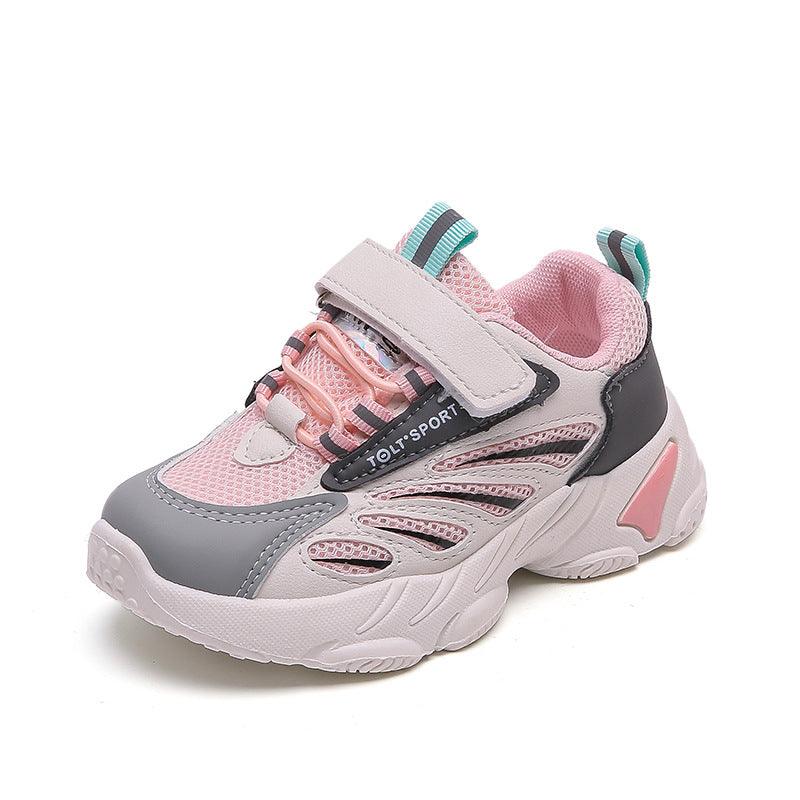 Spring Children's Sports Shoes Boys And Girls Student Running Shoes Korean New Style Single Shoes - Nioor