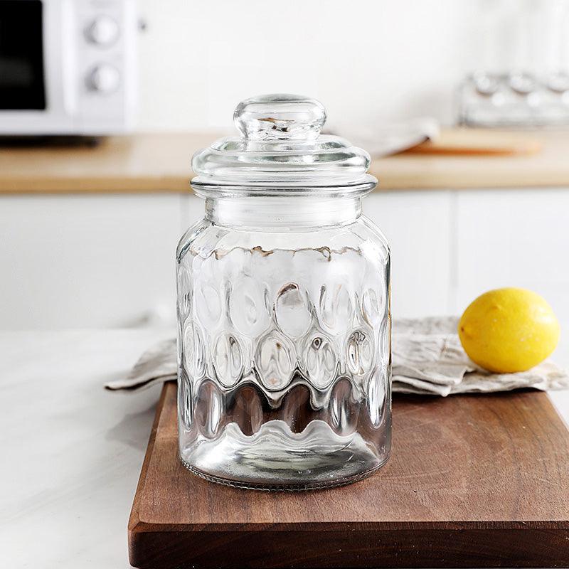 Stained Glass Sealed Jar Love Glass Bottle Household Transparent With Lid Kitchen Food Storage Jar Kimchi Jar - Nioor