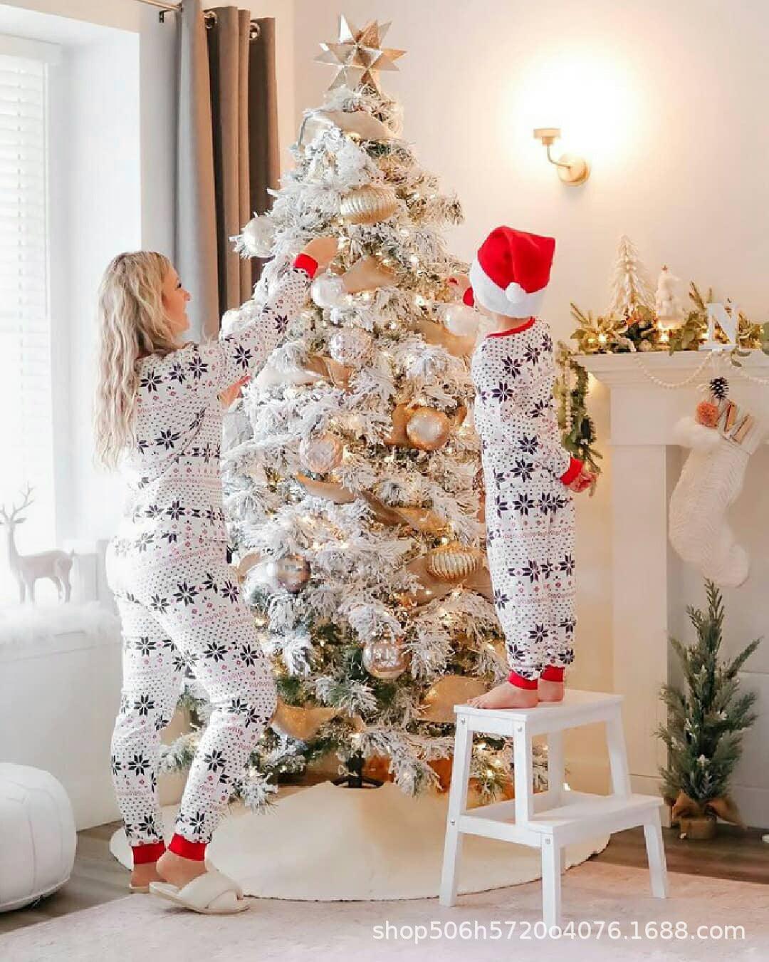 European And American Christmas Parent-child Wear Homewear Suits Pajamas - Nioor