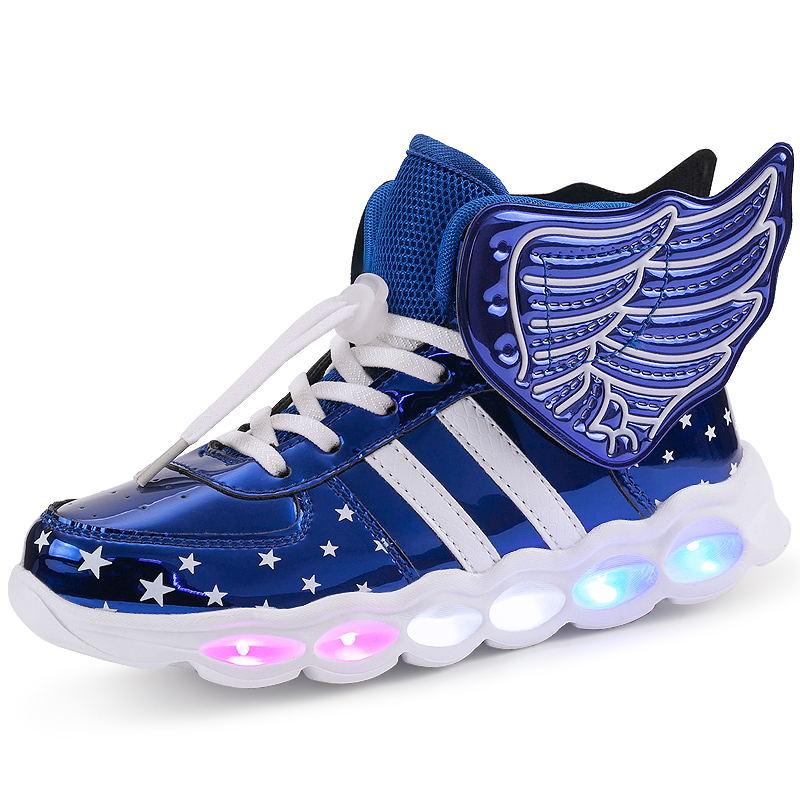 Rechargeable wings glitter sneakers - Nioor