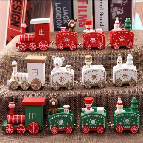 4pcs Mini Wood Train Toys - Nioor