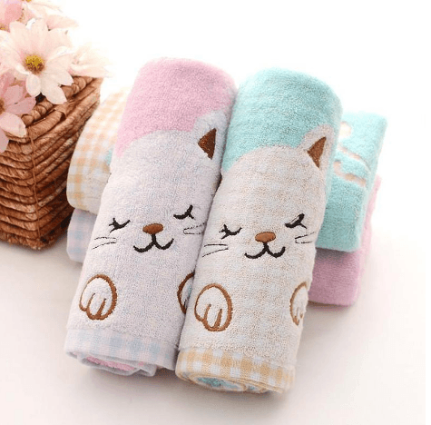 Cute Kitty Cotton Hand Towel - Nioor