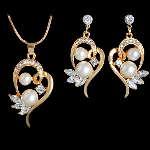 Europe And The United States Sell Hot Money Network Pearl Necklace Set Bridal Jewelry Set Wholesale 9093 - Nioor