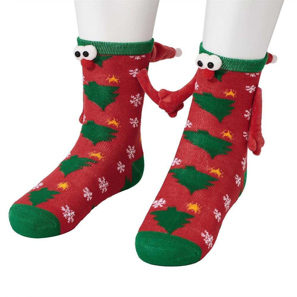 Mid Tube Christmas Couple Socks - Nioor